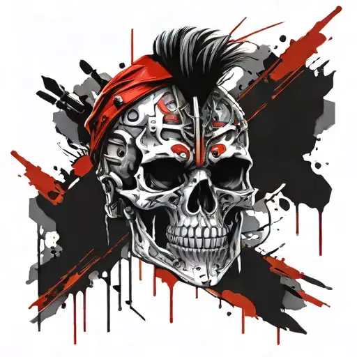 Gladiator Skull Helmet Adorned