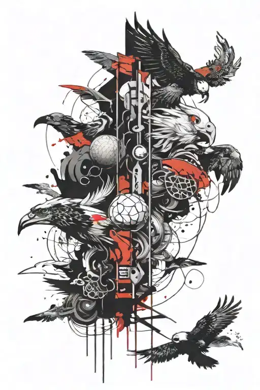 Unfinished Totem Pole Ball Of Light At The Bottom Then A Wild Then An Eagle Then A Black Koi Fish