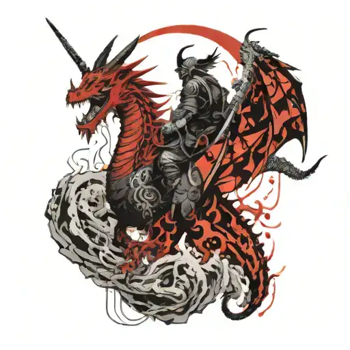 Death Cliff Sun Mountain Dragon Samurai Viking As Alive