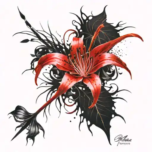 Red Spider Lily Flower