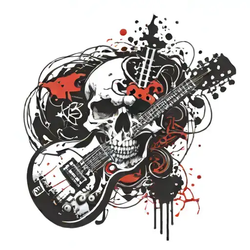 Skull And Guitar