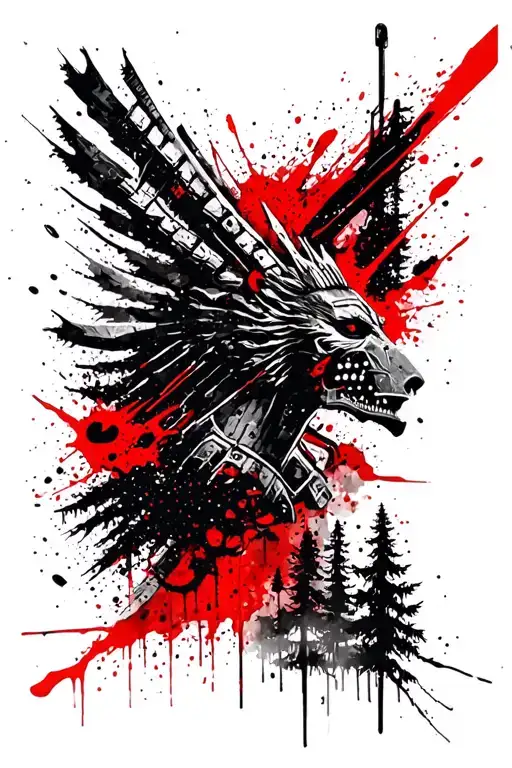 Warriors Go Into The Sky Above The Forest