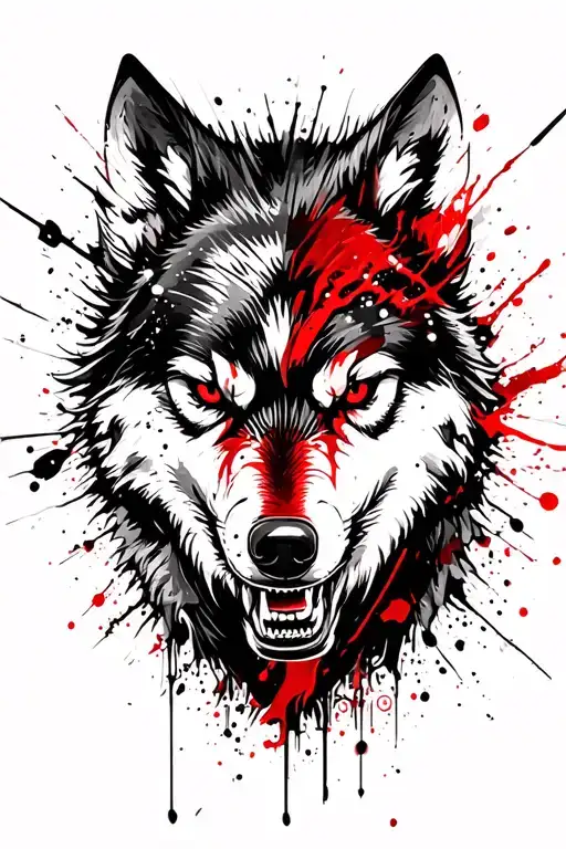 Angry Wolf Head