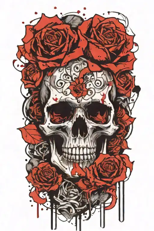Skull And Roses
