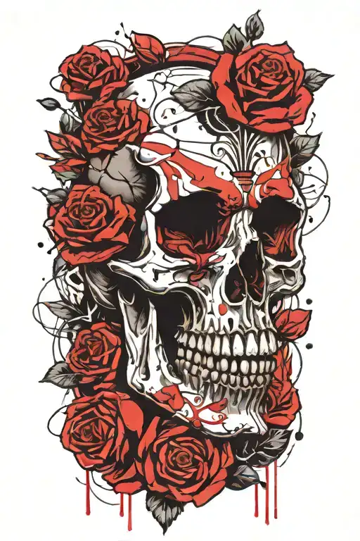 Skull And Roses