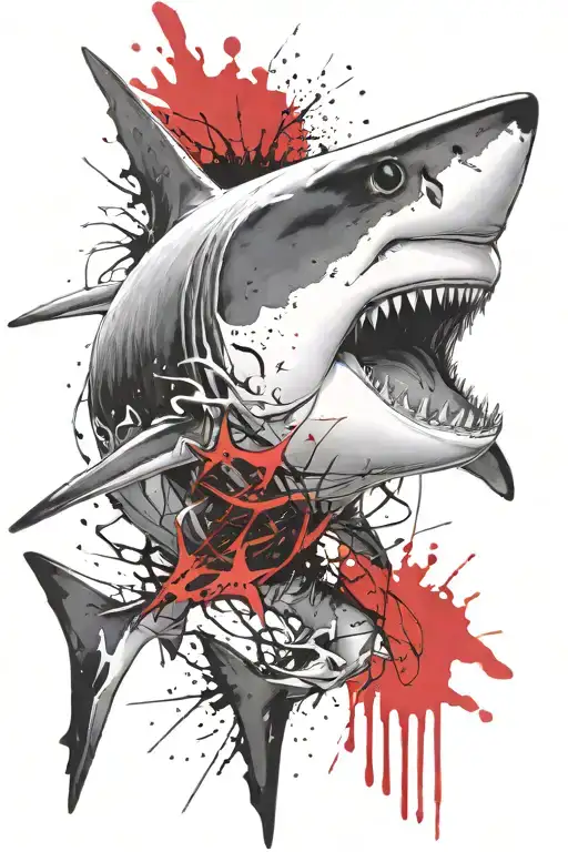 Great White Shark Swimming