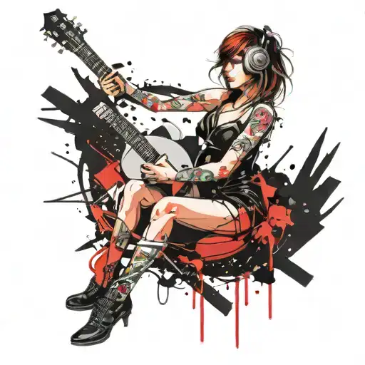 Music Guitar Alcohol Girl Joy Pain Life Death