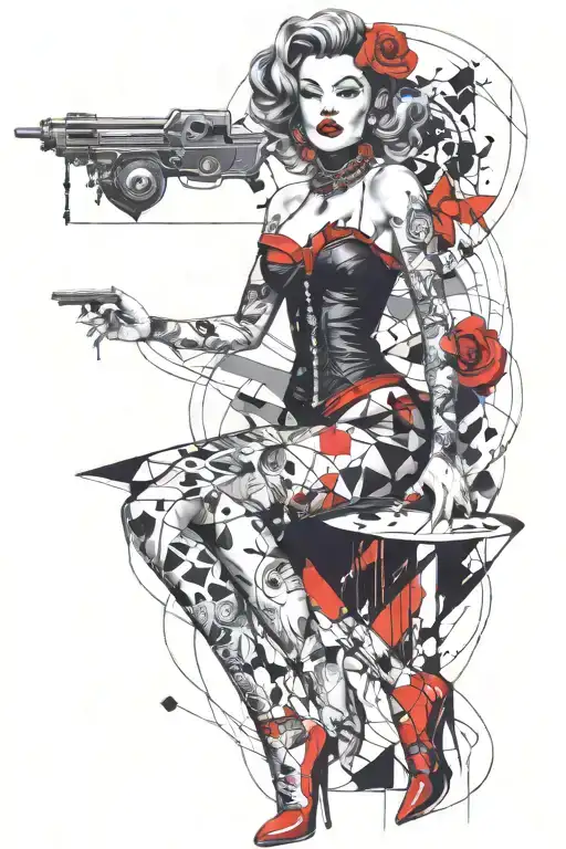 50S Pinup Girl Full Body