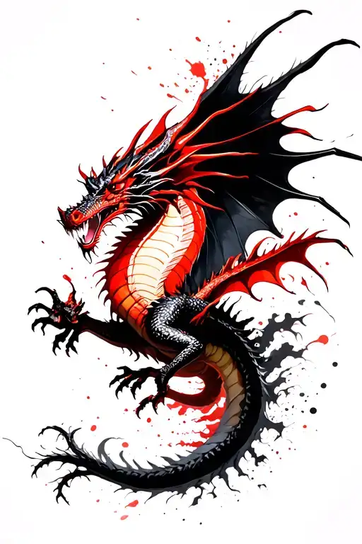 Dragon Flying Together