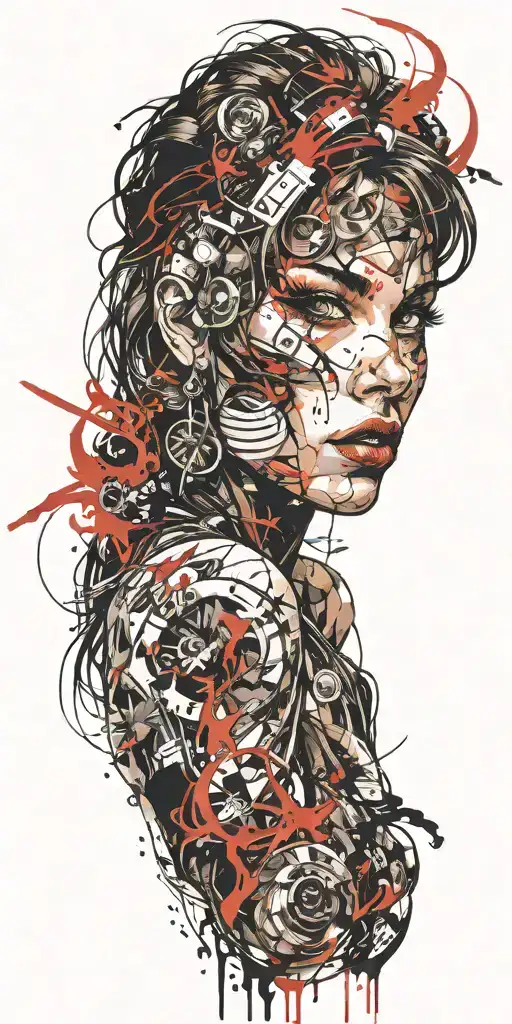 Girl Around Her Fire