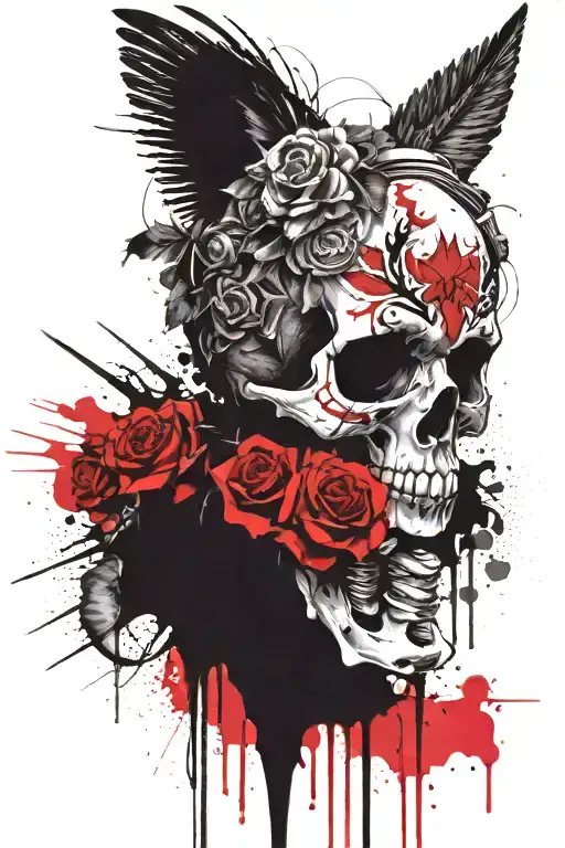 Stoner Metal Rock Punk Inspired Featuring A Mexican Inspired Skull