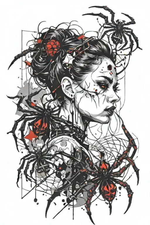 Samuray Girl And Goth Spider