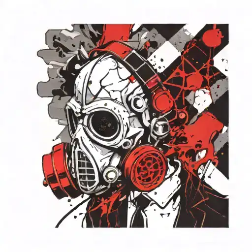 Skull Gas Mask Spade Card Suit