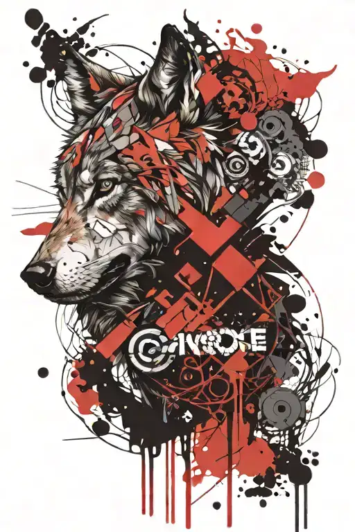 Wolf And Quotes Incorporated Into The Design