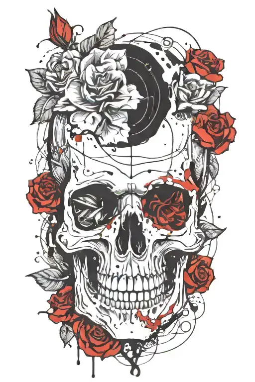 Skull And More Roses