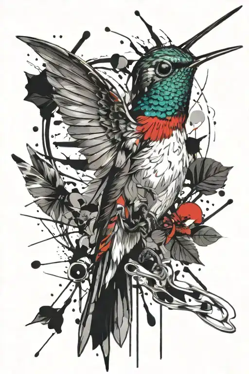 Crying Hummingbird Surrounded