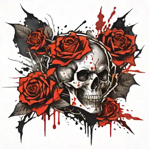 Rose With Skull
