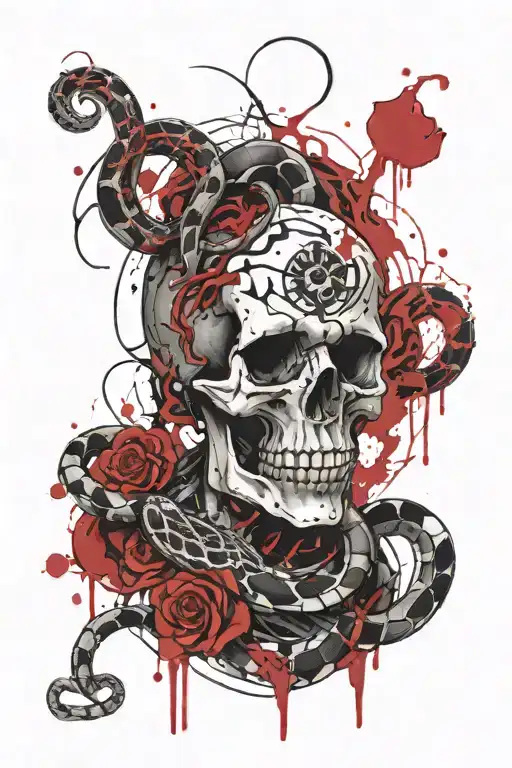 Skull And Snake