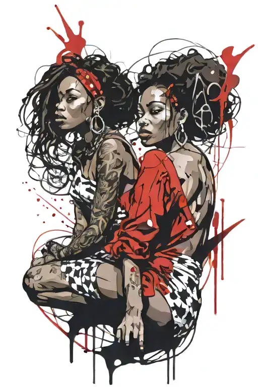 Gemini Black Girl Sitting