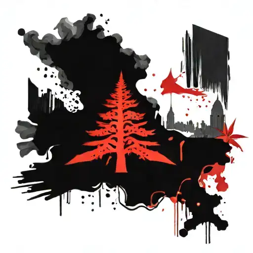 Lebanon Flag War Nature Fire