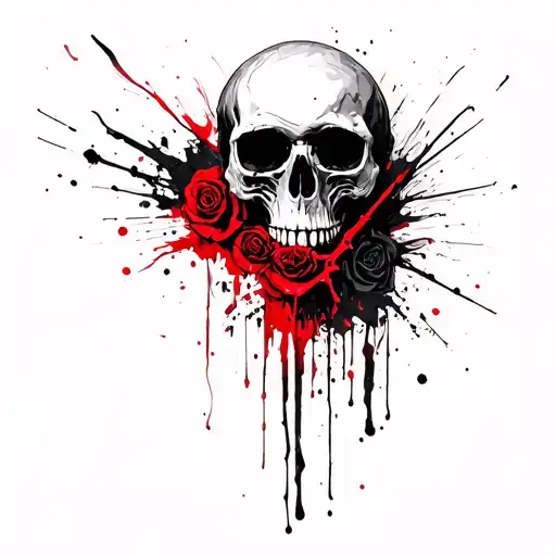 Memento Mori With Skull And Reaper