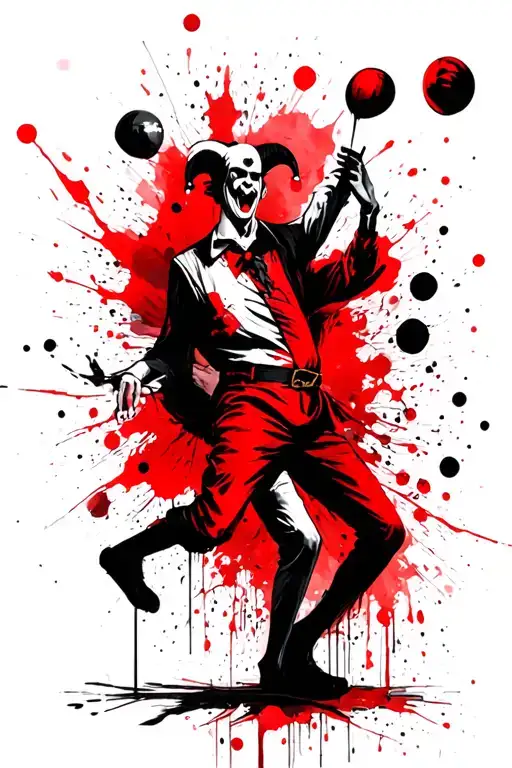 A Shadow Jesters Who Juggles With Masks Of Different Emotions