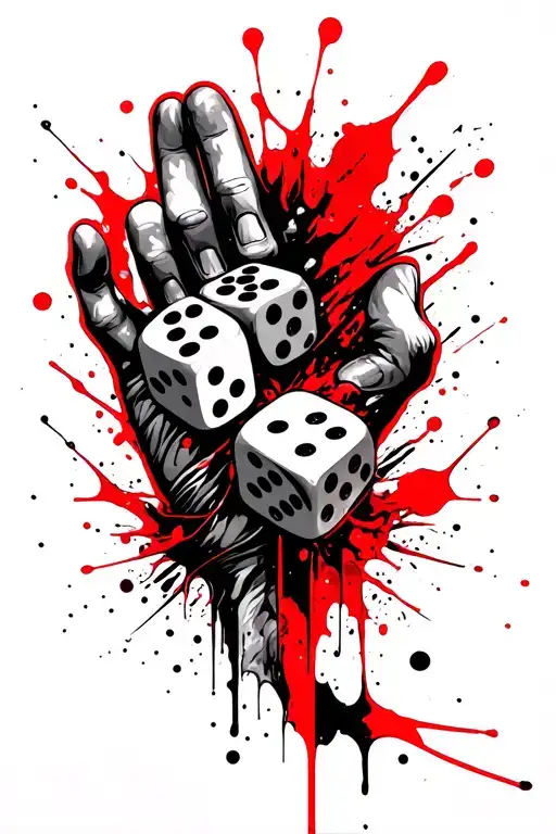 Hand Throwing Dice
