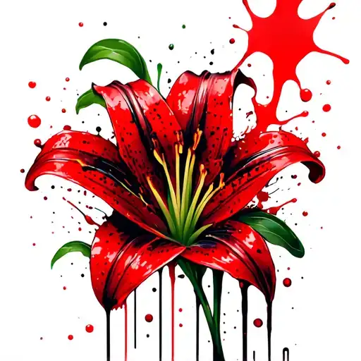 Hand Crushing Lily Flower