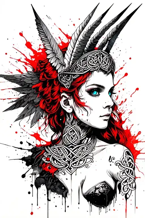 Big Boob Valkyrie With Blue Eyes Featuring The Celtic Trinity