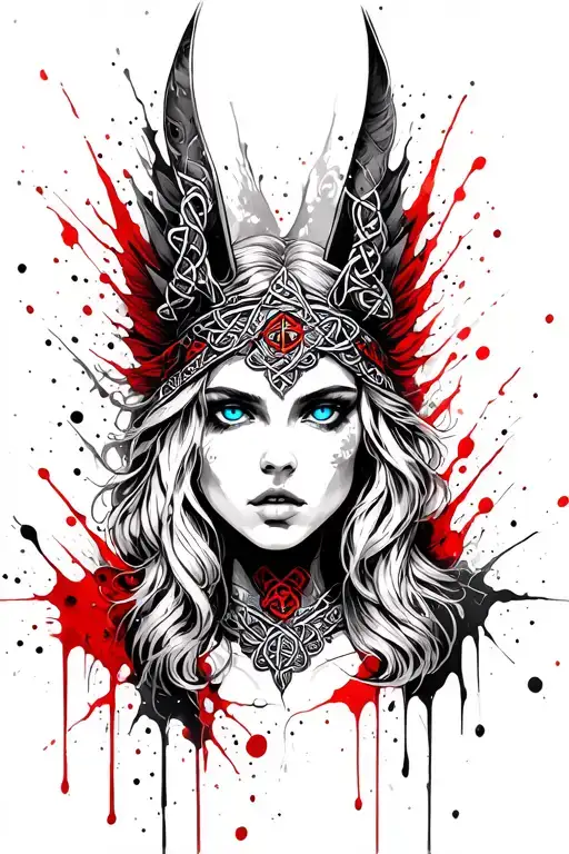 Valkyrie With Blue Eyes Featuring The Celtic Trinity