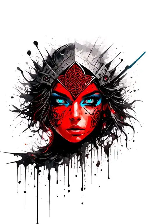 Valkyrie With Blue Eyes Featuring The Celtic Trinity