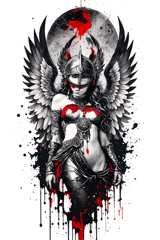 Valkyrie Maiden With Winged Helm With Wings