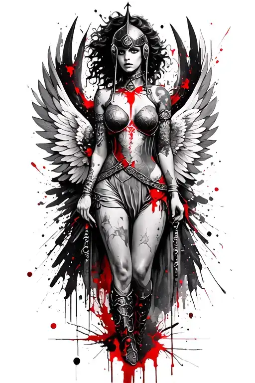 Valkyrie Maiden With Winged Helm With Wings