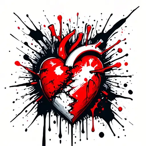 A Heart With Half Of It Representing And The Other Half Representing The Ocean