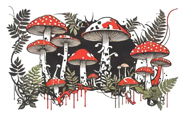 Forest Fern Mushrooms