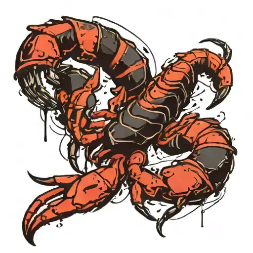 Dark Theme Scorpion Crawling