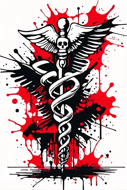 Blackout Sleeve With Rod Of Asclepius