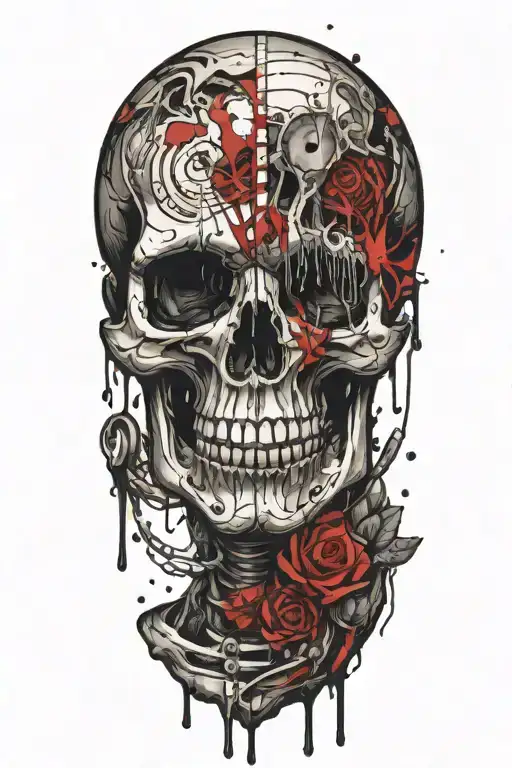 Skeleton Holding Pretty Girl