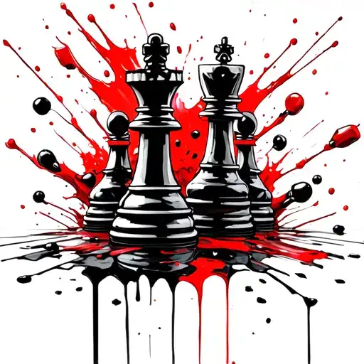 Chess Pieces Falling