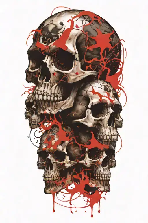 Skulls Smoke Swirling