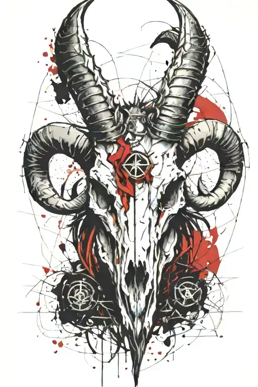 Capricorn Goat Skull With Horns More Like