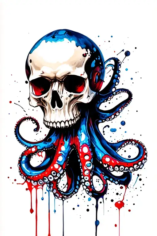 Blue Ring Octopus Skull