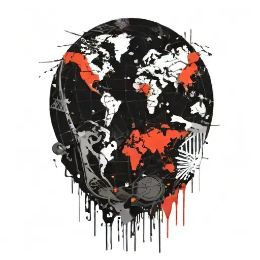 Stylized Map Of The World