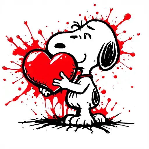 Snoopy Holding Heart