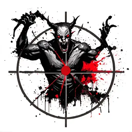 Scared Demon In Crosshairs