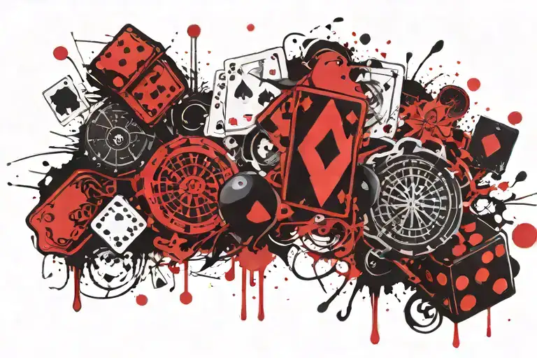 Symbolization Of Luck With Casino Elements