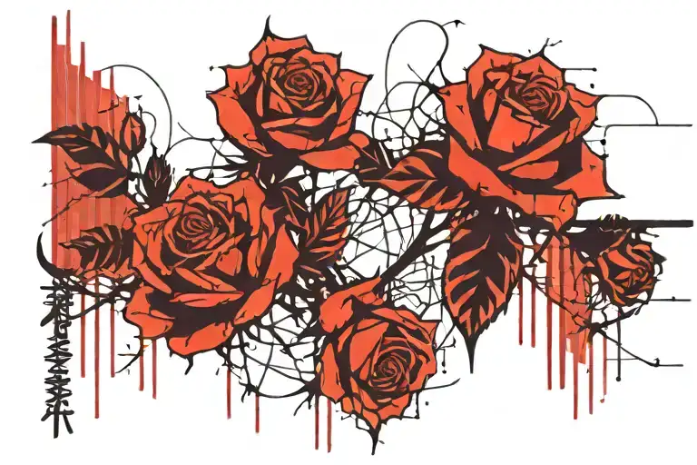 Roses And Thorns With Latin Script Font
