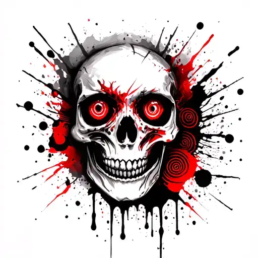 Skull And Spiral Eyes