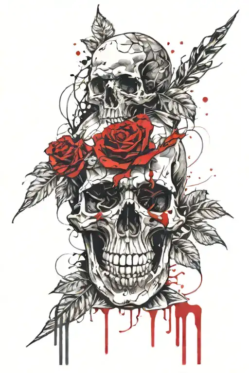 Skull And Roses Growing