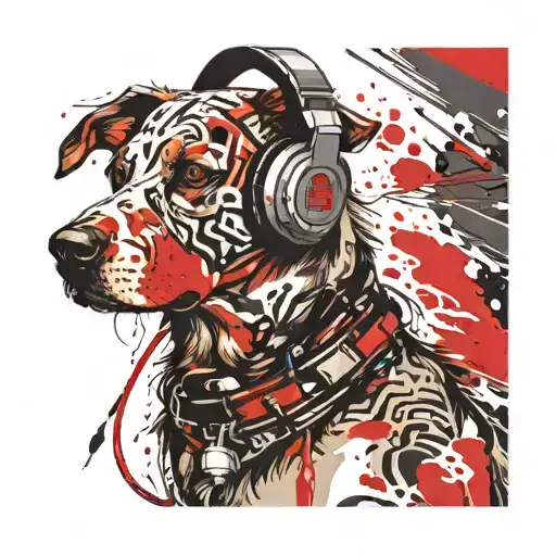 Dog Wearing Headphones